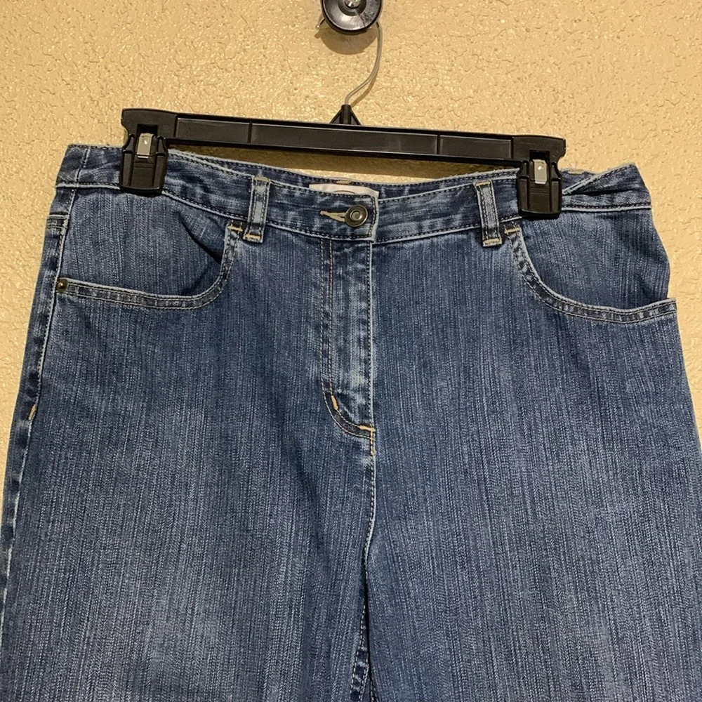 Talbots Jeans Capris Pants 10 Blue Stretch 4-Pockets Cotton Spandex - Picture 4 of 12